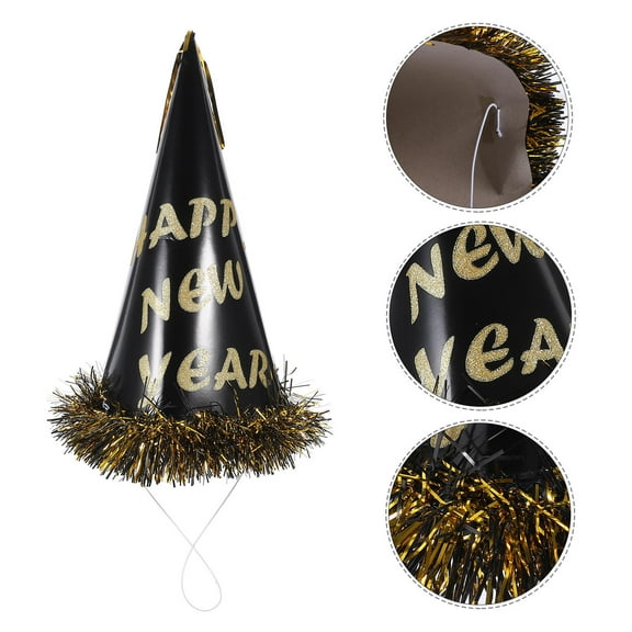 ADDHAT New Year Cone Hats Number Hat 2Pcs Paper Party Hats with Fashionable Design for Festive Occasions