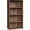 Natural Walnut, variant on LEDREM 4-Tier Adjustable Bookcase, Open Bookshelf, Storage Shelf Organizer, 22lb Capacity per Shelf, for Home, Office, Cloud White