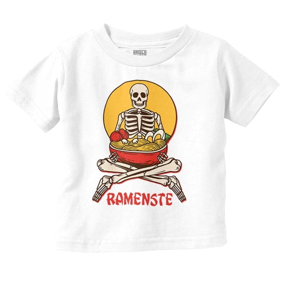 Zen Skeleton Yoga Ramen Namaste Toddler Boy Girl T Shirt Infant Toddler Brisco Brands 6M