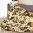 thumbnail image 6 of Fuzoiu Cute Squirrel with Green Leaves Print Ultra-Soft Micro Fleece Blanket,All Seasons Flannel Throw, Lightweight Blanket for Bed, Sofa, Couch, Movie Night, Camping, and Travel-40"x30", 6 of 7