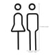 thumbnail image 4 of 1 juego de letreros de baño acrílicos para puerta de baño, letreros para baño para hombres y mujeres., 4 of 6