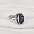 thumbnail image 4 of Natural Amethyst Ring, Rough Amethyst Gemstone Ring, Feb Birthstone, Bohemian Ring, 925 Sterling Silver, Womens Ring, Christmas, Thanksgiving, Handmade, Statement Jewelry, Rough Gemstone Jewelry, 4 of 5