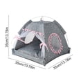 thumbnail image 3 of Pisexur Suministros para mascotas Cama semicerrada para mascotas Tienda plegable para mascotas al aire libre Tienda de campaña para mascotas de verano a prueba de mosquitperros, gatos y animales, 3 of 6