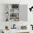 thumbnail image 3 of Gymax Bathroom White finish Multipurpose Mount Wall Surface Storage Cabinet Mirror, 3 of 10