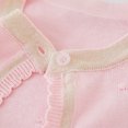 thumbnail image 6 of Annhoo Toddler Baby Girls Cardigan Cute Long Sleeve Button Closure Shrugs Sweaters Knit Open Front Dress Cover Ups, 6 of 8