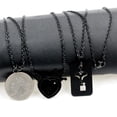 thumbnail image 2 of Uloveido Black Stainless Steel Key Lock Pendants Necklaces Jewelry Set for Him and Her with Zircon, 2 of 7