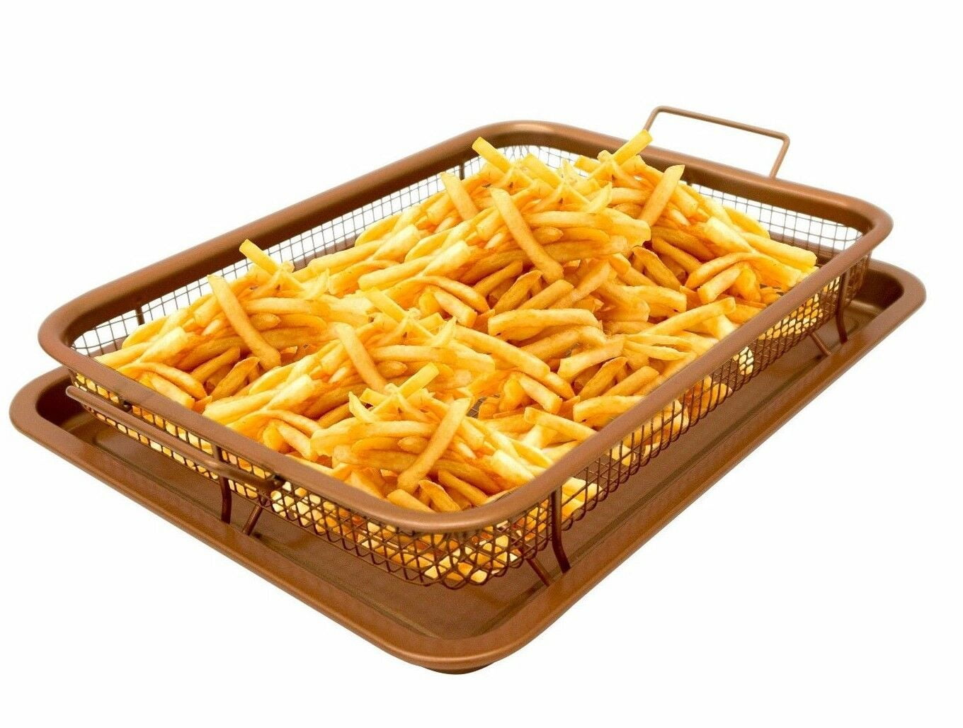 Gotham Steel Nonstick Crisper Tray Air Frying Tray for Oven Baking Tray  12.5 x 9 As Seen on TV 