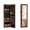 Brown/14.17 x 47.24 x 3.86 inch, variant on Alvantor Jewelry Organizers and Storage, 47.2-Inch Tall Lockable Wall or Door Mounted Jewelry Armoire Organizer with Mirror, 2 Drawers, 6 LEDs Mirror Jewelry Cabinet
