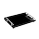 thumbnail image 3 of Bandeja rectangular para servir, bandeja acrílica para servir, ideal para oficina, hogar y comedor. Negro S, 3 of 9