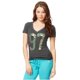 thumbnail image 1 of Aeropostale - Camiseta con adorno de lentejuelas para mujer 97, gris, grande Aeropostale Camiseta adornada, 1 of 2