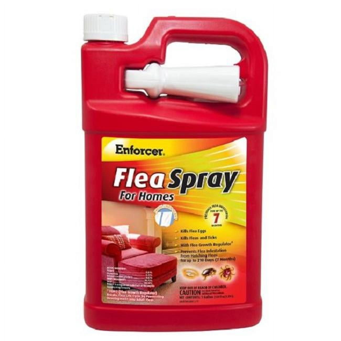 Enforcer Flea Tick Indoor Spray Carpet Treatment House Safe Killing 1 Gallon EFSH128 Case of 4 Walmart