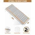 thumbnail image 4 of Stair Treads for Wooden Steps, Black Striped Peel and Stick Stair Treads with Reusable Adhesive, Black White Stripes Farmhouse Non Slip Indoor Stairs Runner Rugs Mats for Elders Dogs 8"x30" 4PCS, 4 of 7