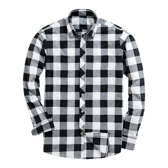 LOVZFMLL Chemises pour Hommes, Chemise Mode à Carreaux à Boutons, Classique Décontractée Polyvalente pour Tous les Jours, Col en V Coupe Décontractée Manches Longues Vêtements d'Automne