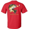 thumbnail image 4 of Fair Game Largemouth Bass Fishing T-Shirt Profile-Red-XL, 4 of 4