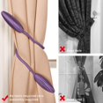 thumbnail image 4 of 4 Pack DIY Twist Curtain Tiebacks Creative Decorative Crystal Drape Tie Backs European Style Random Modelling Curtain Holdbacks for Home & Office Window Blackout & Sheer Drapery (Purple), 4 of 8