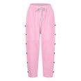 thumbnail image 5 of ZLBDYG Linen Capri Pants Girls 2026 Spring Summer Casual Drawstring Side Button Capris Kids Elastic Waist Wide Leg Cropped Shorts, 5 of 5