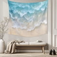 thumbnail image 5 of Blue Coastal Beach Large Tapestry for Bedroom Wall Hanging Tapestry, Summer Ocean Nautical Seaside Ceiling Backdrop Tapestries Poster Blanket Wall Decor for Teens Room Living Room Dorm 100" x 59", 5 of 8