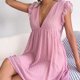 thumbnail image 1 of Vestido De Las Señoras Vestido de lunares con orejas de madera Jacquard Verano Mujer Vestidos para vacaciones (Rosa M) Ygjytge para Mujer Rosa T M, 1 of 7