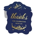 thumbnail image 1 of Inkdotpot Hang Tags Thanks For Celebrating With Us Bridal Shower-Baby Shower-Retirement-Wedding-Birthday Favor Bracket Shape Gift Tags Real Gold Foil Bonbonniere Tag Pack Of 50, 1 of 7