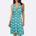 thumbnail image 2 of Robes Décontractées pour Femmes d'Été Sans Manches à Encolure pour Femmes Printemps Bohème à Fleurs avec Robes Maxi Décontractées pour Femmes Poche Taille Élastique à Volants Robe d'Été Décontractée Robes Mini, 2 of 5