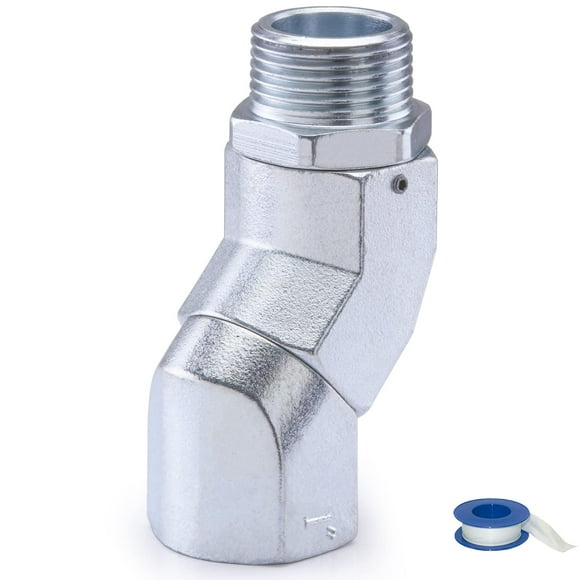 TAUSOM 1" Fuel Hose Swivel Connector - 1 Inch NPT 360 Rotating Multi-Plane Nozzle for Fuel Transfer Hose Pump System