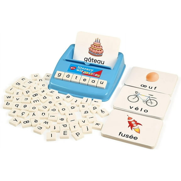 BOHS French Literacy Wiz Fun Game - Lower Case Sight Words - 60 Flash Cards - Preschool Language Learning Educational Toys