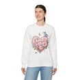 thumbnail image 4 of Floral Heart Sweatshirt, Floral Love Sweatshirt, Valentine's Day Sweatshirt, Heart Floral Sweatshirt, 4 of 55