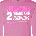 thumbnail image 4 of Inktastic Breast Cancer Survivor 2 Years and Running with Pink Ribbon Long Sleeve T-Shirt, 4 of 5