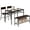 Dark Walnut, variant on Walsunny 4 Piece Dining Table Set,Kitchen Table with Bench and 2 Chairs,Kitchen Breakfast Furniture with Storage Racks,Industrial Kitchen Table Set for Small Space,Black