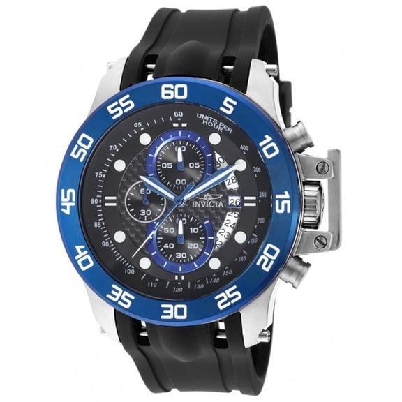 Invicta Men's I-Force Chrono Black Polyurethane & Carbon Fiber Dial