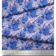 thumbnail image 3 of Soimoi Cotton Jersey Fabric Curve Diamond & Autumn Leaves Print Fabric by Yard 58 Inch Wide, 3 of 3