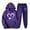 Purple, variant on successthop 2 Pieces Plus Size Lounge Set Fleece Long Sleeve Hoodie and Jogger Sweatpant Heart Sportwear with Pockets