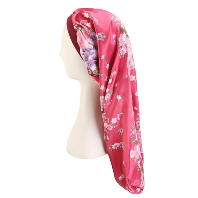 Hair Braid Bonnet Satin Extra Long Elastic Soft Hair Bonnet Sleep Cap for Women
