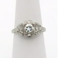 thumbnail image 2 of Antique Style Vintage Wedding Ring, Engraved Shank Ring, Art Deco Filigree Ring, Perfect Proposal Ring For Girlfriend, 14K White Gold Plated, 2.1 Ct Simulated Diamond, Gift Ring, 2 of 5
