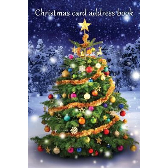 Pre-Owned Christmas card address book: An address book and tracker for the Christmas cards you send and receive - Christmas tree cover (Christmas notebooks) (Paperback) 1535064943 9781535064941