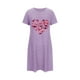 thumbnail image 5 of Camisón corto de talla grande para mujer, camisón de manga corta con estampado de pecho a la moda, camisón para mujer, 5 of 5