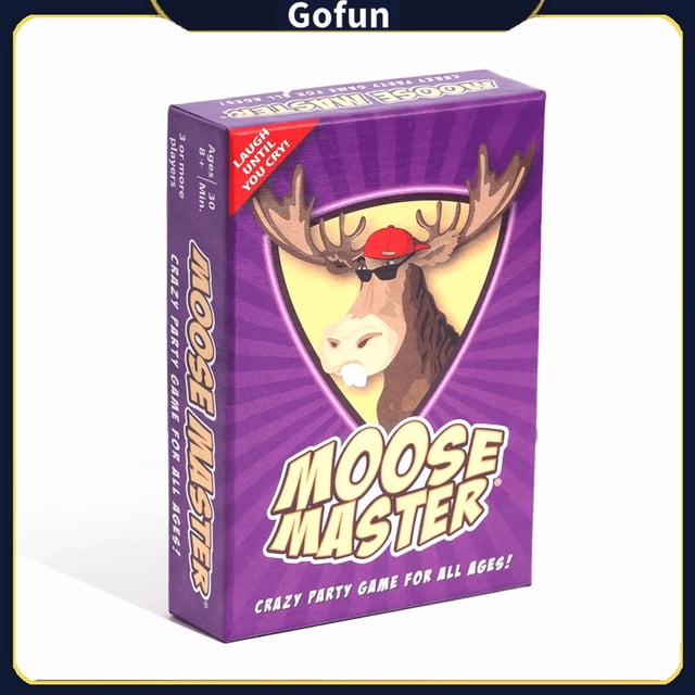 Juego de cartas Moose Master para fiesta familiar con 110 cartas