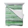thumbnail image 7 of Quilts Twin Size Bedding Set, Green Grey Ombre Lightweight Quilted Comforter, Vintage Shabby Green Abstract Art Soft Reversible Bedspread Coverlet with Pillow Covers for All Season, 68" x 86", 7 of 7