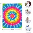 thumbnail image 4 of Colorful Rainbow Tie Dye Spiral Pattern Blanket,Comfortable Soft Flannel Throw Blanket,All Season,Warm Lightweight Blankets for Sofa Bed Couch Living Room Chair,30"x40", 4 of 4