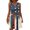 Light Blue, variant on Women's Summer V-Neck Dress, Independence Day Themed Sleeveless Sundress with Elastic Waist, Perfect for Barbecues and Family Gatherings,Black L