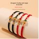 thumbnail image 5 of Pulsera tejida con cuerda roja de tortuga dragón con año de nacimiento, pulsera de joyería para estudiantes, regalo retro moderno que combina con todo para amigos, 5 of 6