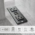 thumbnail image 6 of Side Table with Charging Station, 3 Tier Narrow Nightstand, End Table with Wheels for Small Spaces,Living Room,Bedroom(Set of 2), 6 of 6