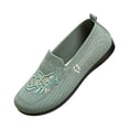 thumbnail image 5 of Purcolt Womens Floral Embroidery Mesh Loafers Comfort Casual Round Toe Slip On Boat Shoes Lightweight Soft Sole Flats Shoes for Walking Travel Vacation, 5 of 6