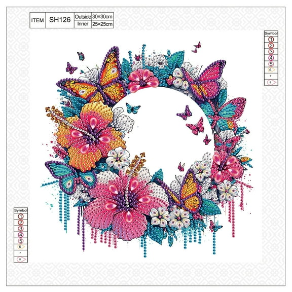 Wreath Butterfly Diamond Art Painting Kit