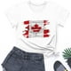 thumbnail image 2 of Camisas de Manga Corta para las Mujeres Impresión de Manga Corta Cuello Redondo, Camisa Casual de Poliéster para las Mujeres, Lavado de Manos, 2 of 7