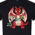 thumbnail image 4 of Inktastic Dragon Holding Dice Christmas Lights T-Shirt, 4 of 5