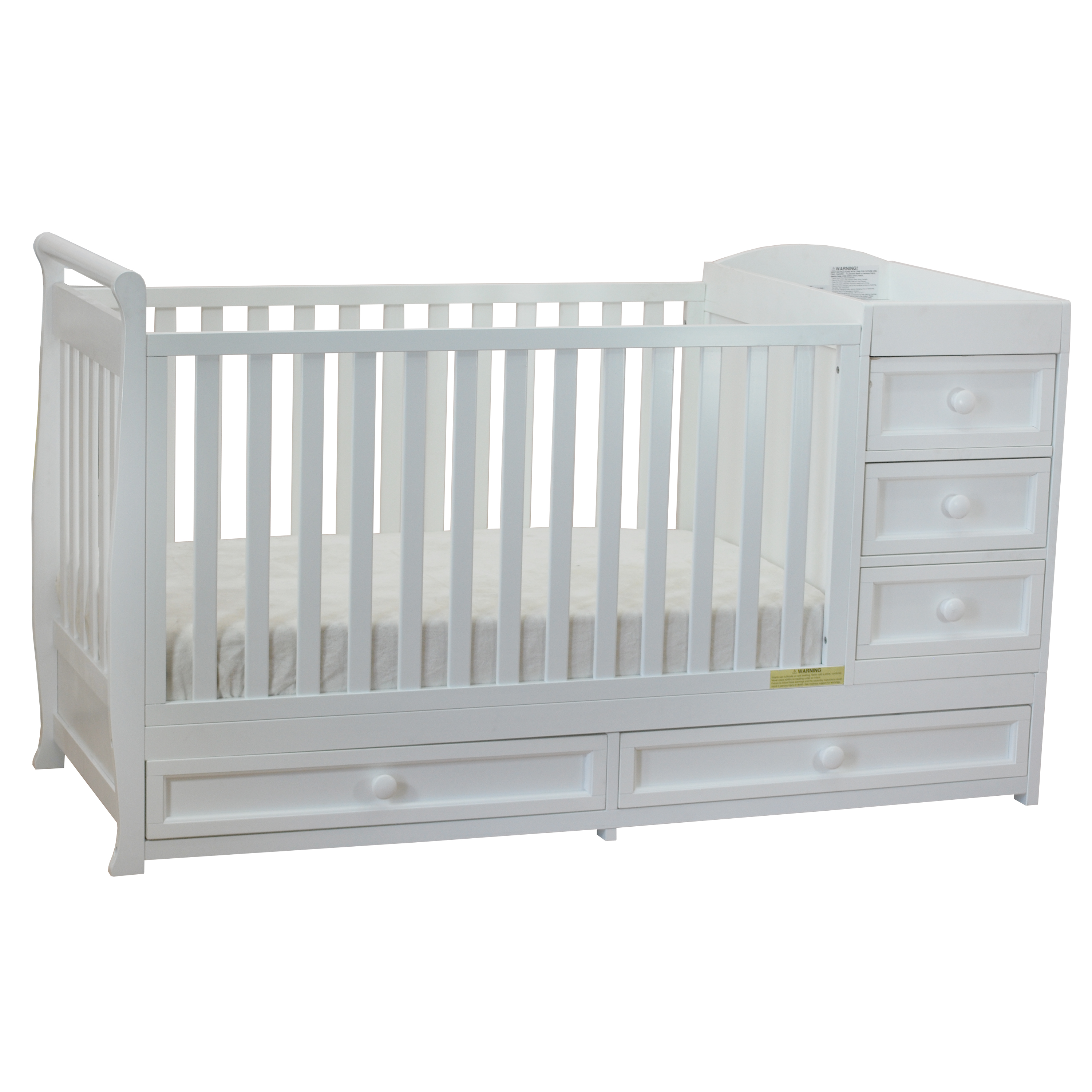 AFG Baby Furniture Daphne 2-in-1 Convertible Crib and Changer White - image 4 of 6