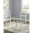 thumbnail image 2 of Signature Design by Ashley Nelling Modern Farmhouse Weathered Dining Chair, Set of 2, White & Dark Brown, 2 of 5