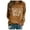P-Brown, variant on Kcodviy O-Neck Women Shirt Printing Alt Oversized Sweatshirt Blouse Casual Sleeve Long athletic Sports Jackets Tops Pullover Women's Blouse