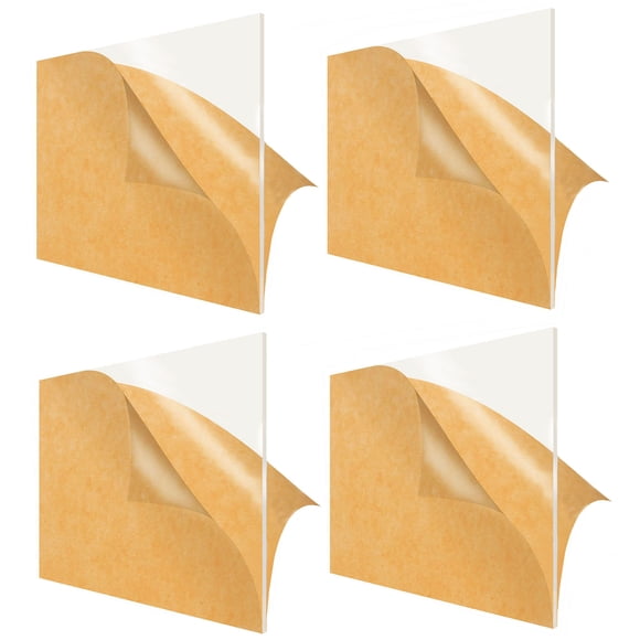 InkdotpotPack Of 4, 4mmClearAcrylicPlexiglassSheet1/8? Thick Cast 12"x24"Transparent Acrylic Plastic Plexi Glass Board with Protective Paper, DIY Display Project